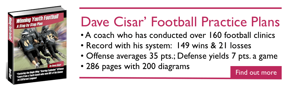 Football Practice Plays by Dave Cisar