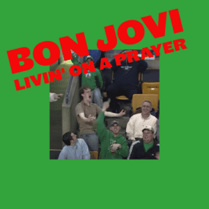 Livin' On a Prayer singer at Celtics' game.