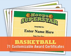 certificate templates for basketball image