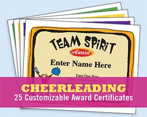 cheerleading certificates templates.