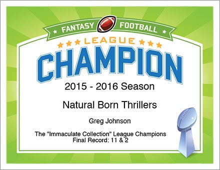 fantasy football champion certificate image