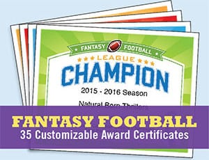 fantasy football certificate button