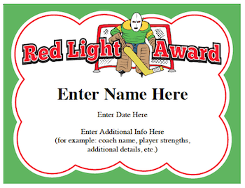 hockey award certificates image