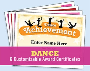 dance certificates image