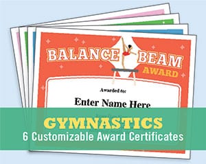 gymnastics templates for certificates image