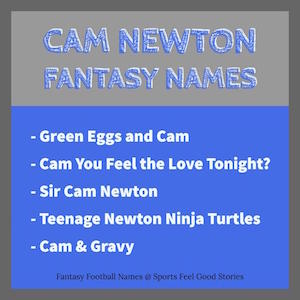 Best Cam Newton Fantasy names team image