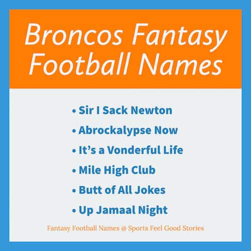Broncos Fantasy Names 2025