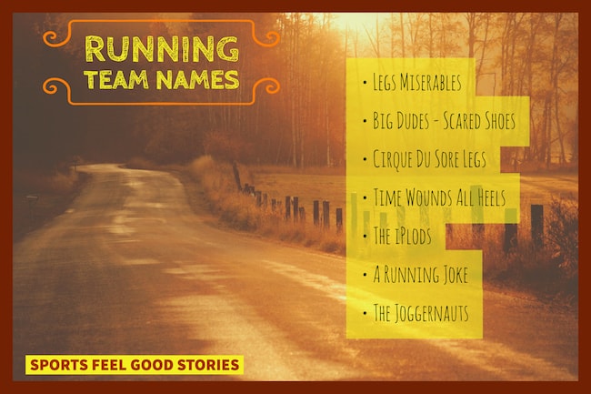 ideas for your cross country squad - running team names.