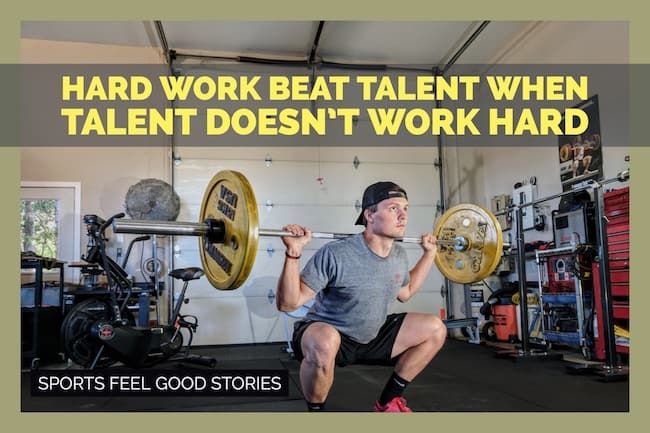 Saying on hard work and talent.