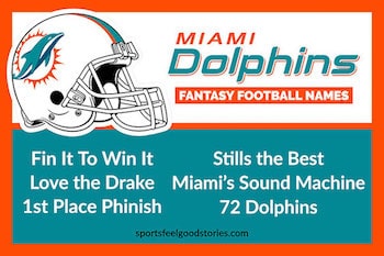 Dolphins fantasy football names button image