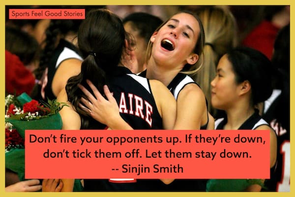 Let your opponents stay down volleyball quote image