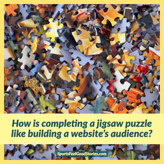 build website traffic - jigsaw puzzle analogy.