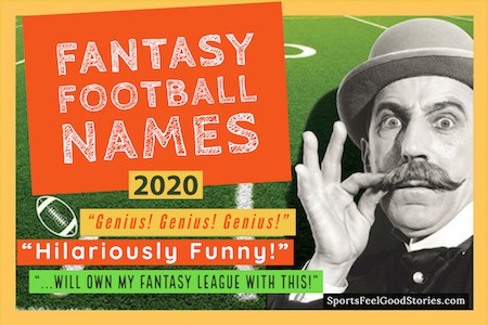 Funny fantasy football team names 2020 button.