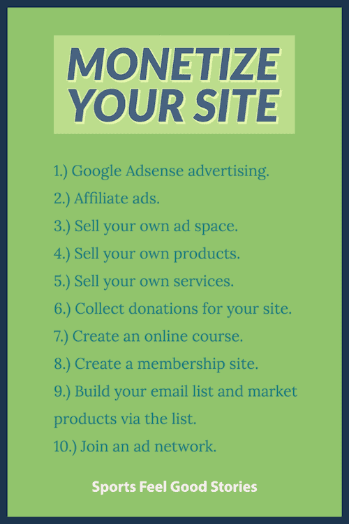 How to monetize your website.
