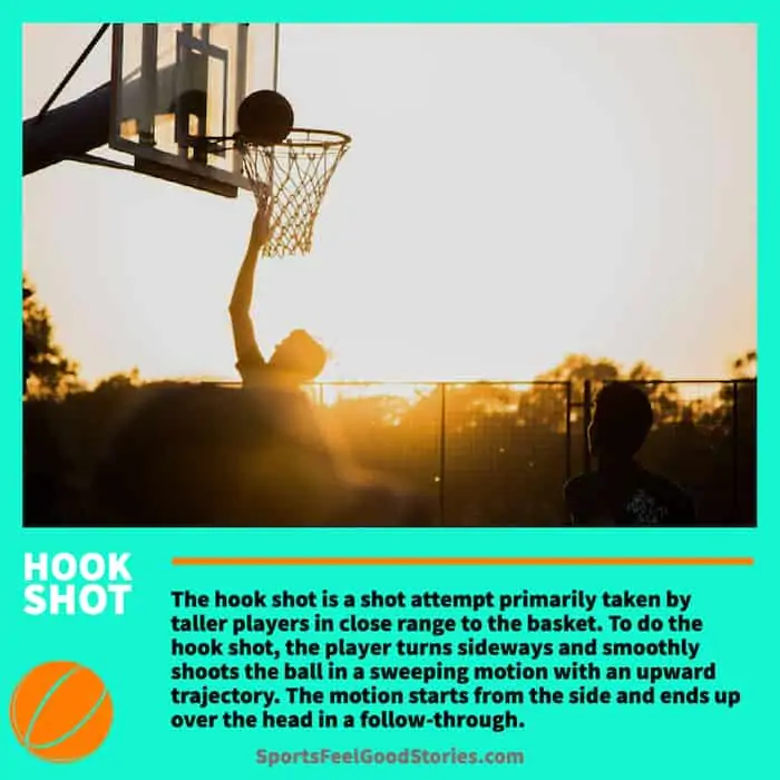 Hook Shot in Basketball.