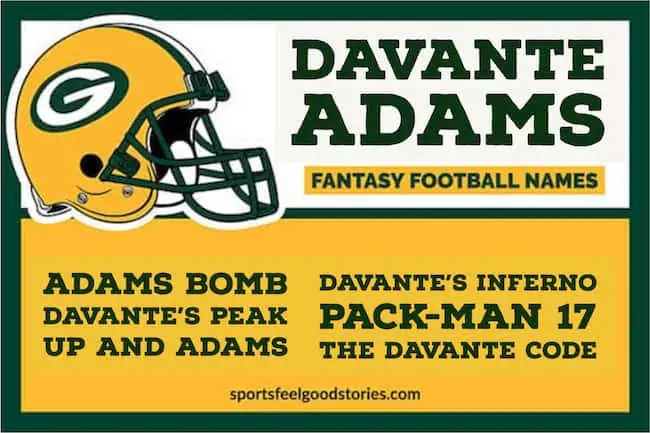 Good Davante Adams fantasy names for Packers.