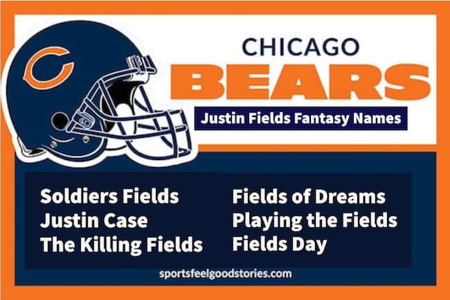 33 Justin Fields Fantasy Football Team Names