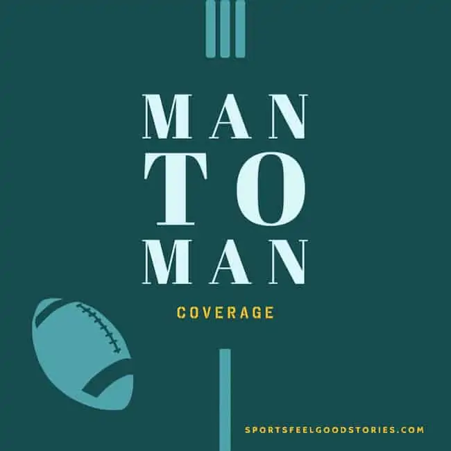 man to man coverage in football.
