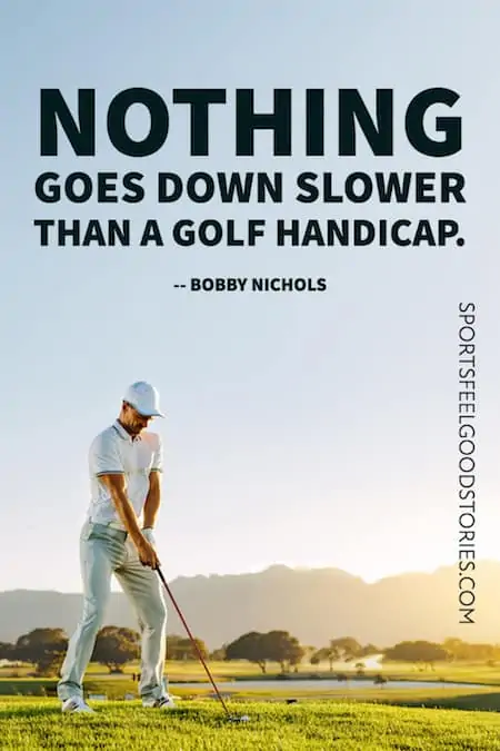 Nothing goes down slower than a handicap.