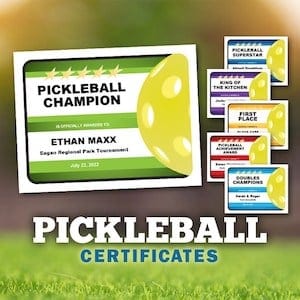 editable pickleball certificates.