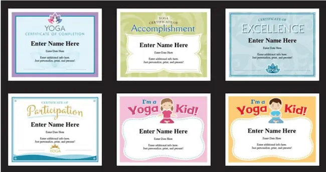Best Yoga Certificates.