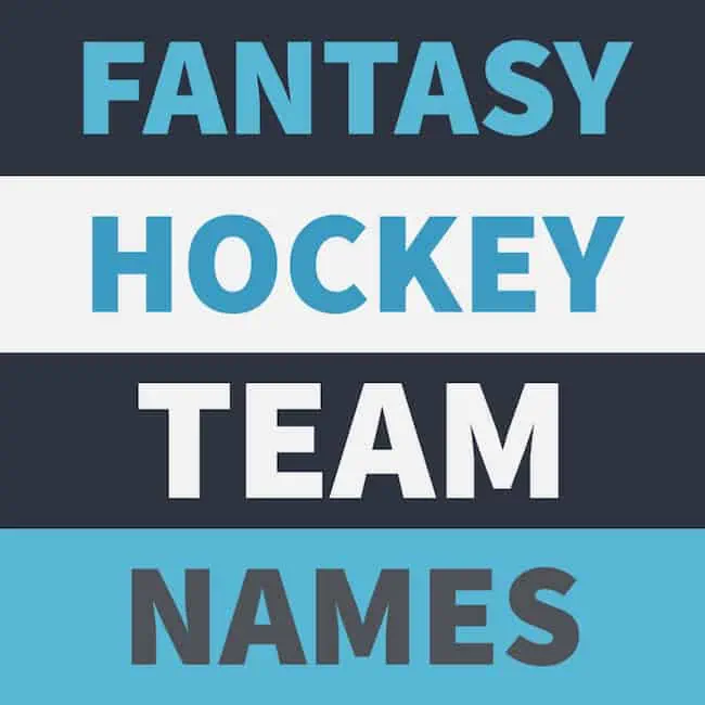 Best fantasy hockey team names for your squad.