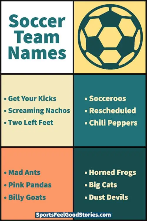 Creative soccer team name ideas.