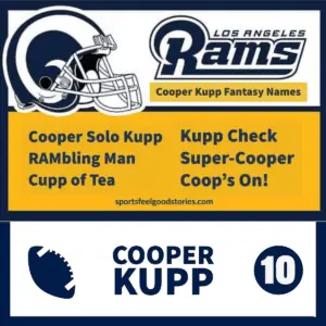 Best Cooper Kupp Fantasy football names.