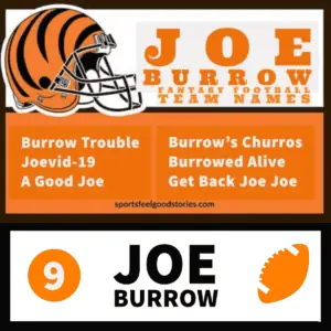 Joe Burrow fantasy football names.
