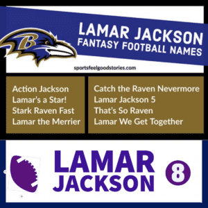 LaMar Jackson Fantasy Football Team Names.