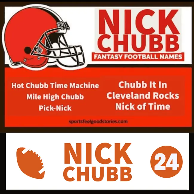 Clever Nick Chubbs fantasy football names.