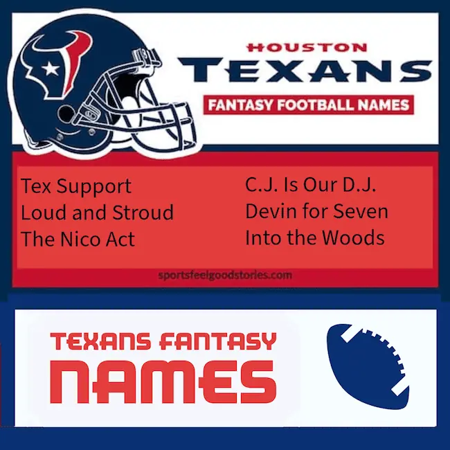 Best Texans Fantasy Football Names.