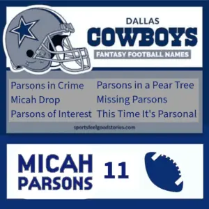 Best Micah Parsons fantasy football team names.