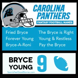 Bryce Young Fantasy football names.
