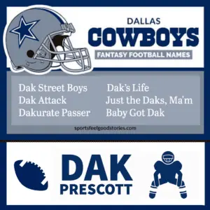 Dak Prescott fantasy football team names.