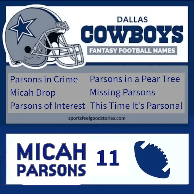 Funny Micah Parsons fantasy football names.