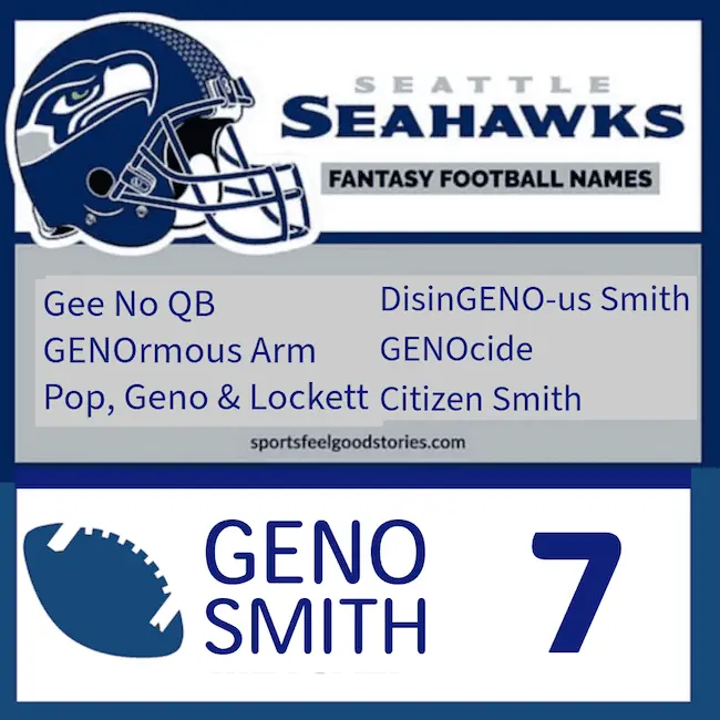 Best Geno Smith fantasy football team names.
