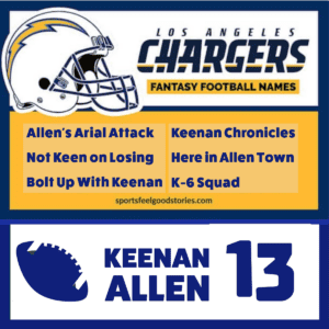Funny Keenan Allen Fantasy names.