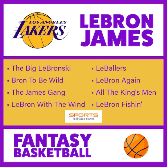 Cool LeBron James fantasy names.