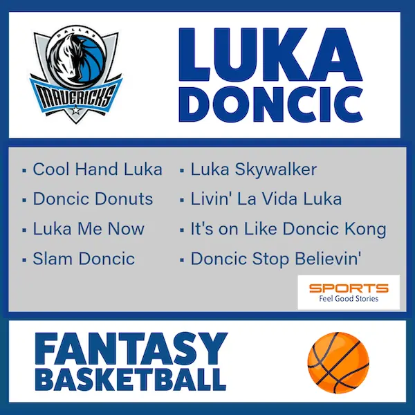 Creative Luka Doncic fantasy basketball names.