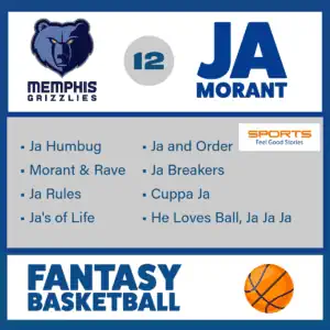 Good Ja Morant Fantasy Basketball Team Names.