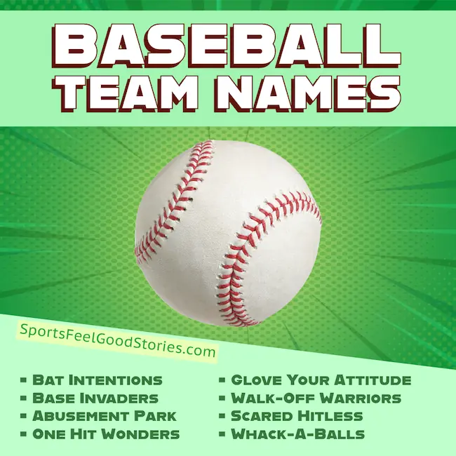 Good Baseball Team Names For Your Squad.
