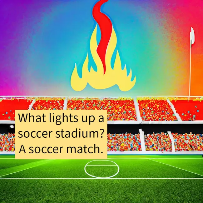 What lights up a soccer stadium?