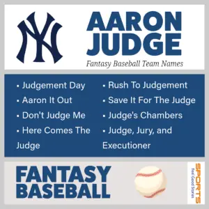 Aaron Judge Fantasy Baseball Team Names.