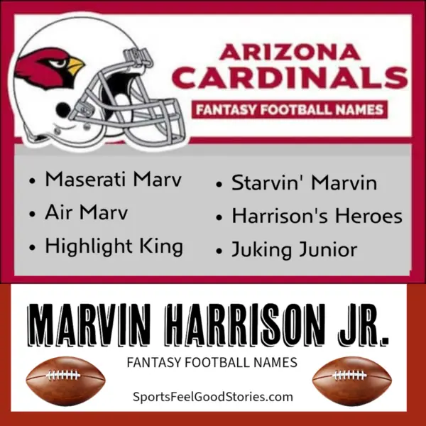 Marvin Harrison Jr. Fantasy Football Team Names.