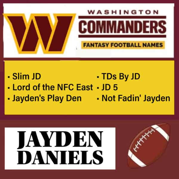 Best Jayden Daniels Fantasy Football Names.