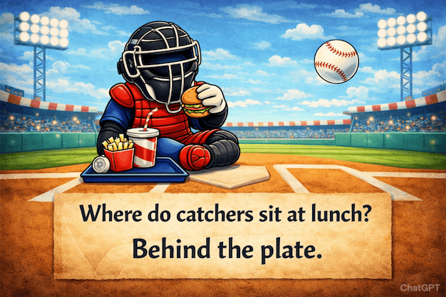 Catcher behind the plate.