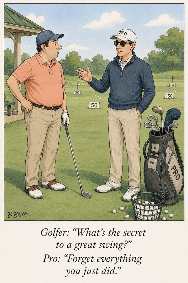 Great golf swing joke.