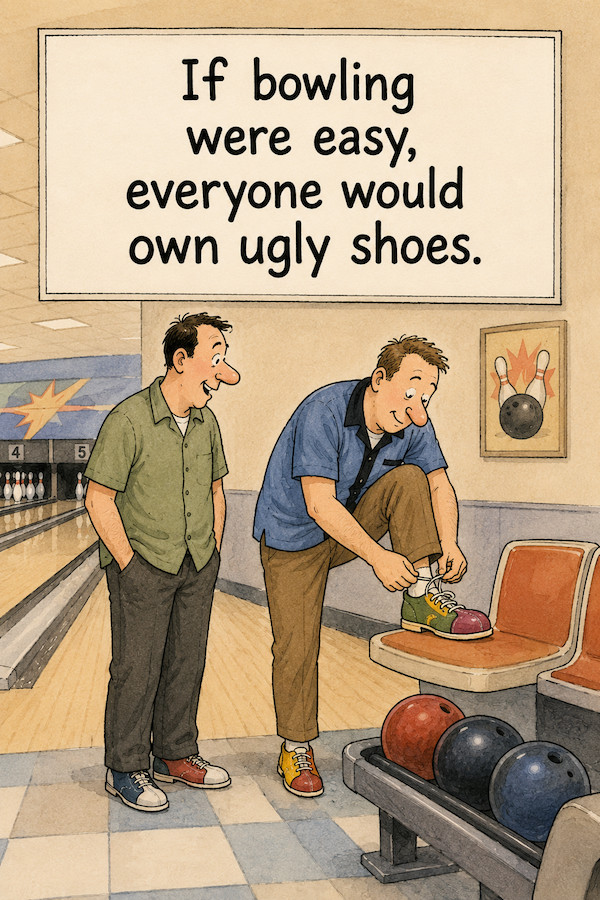If bowling were easy, everyone would own ugly shoes humor.