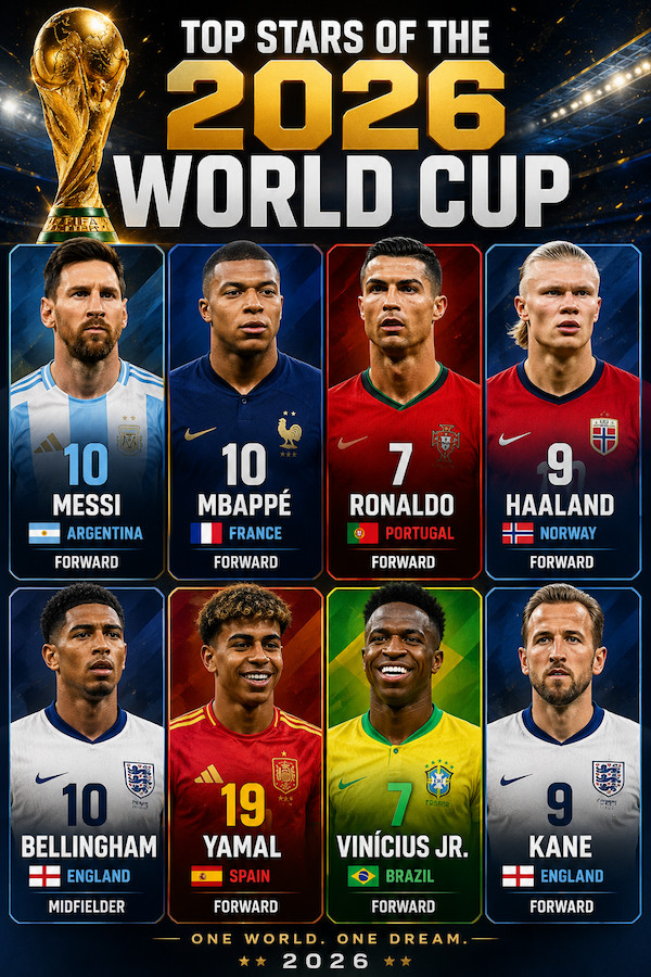Top stars of the World Cup.